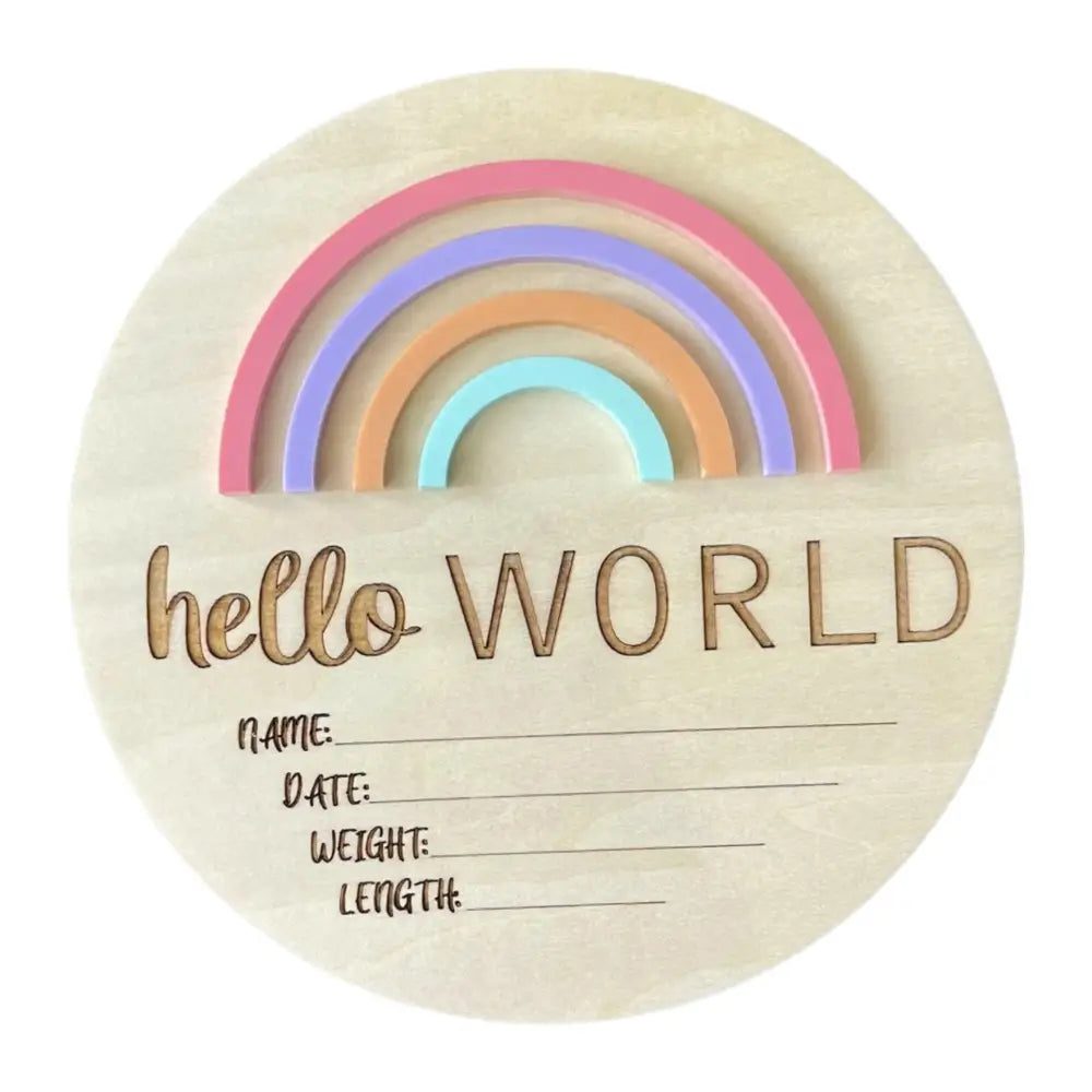 Hello World Rainbow Pastels - Timber Tinkers