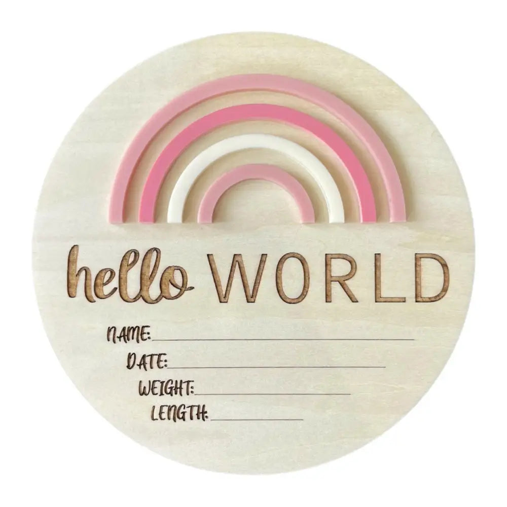 Hello World Rainbow Pretty Pinks - Timber Tinkers