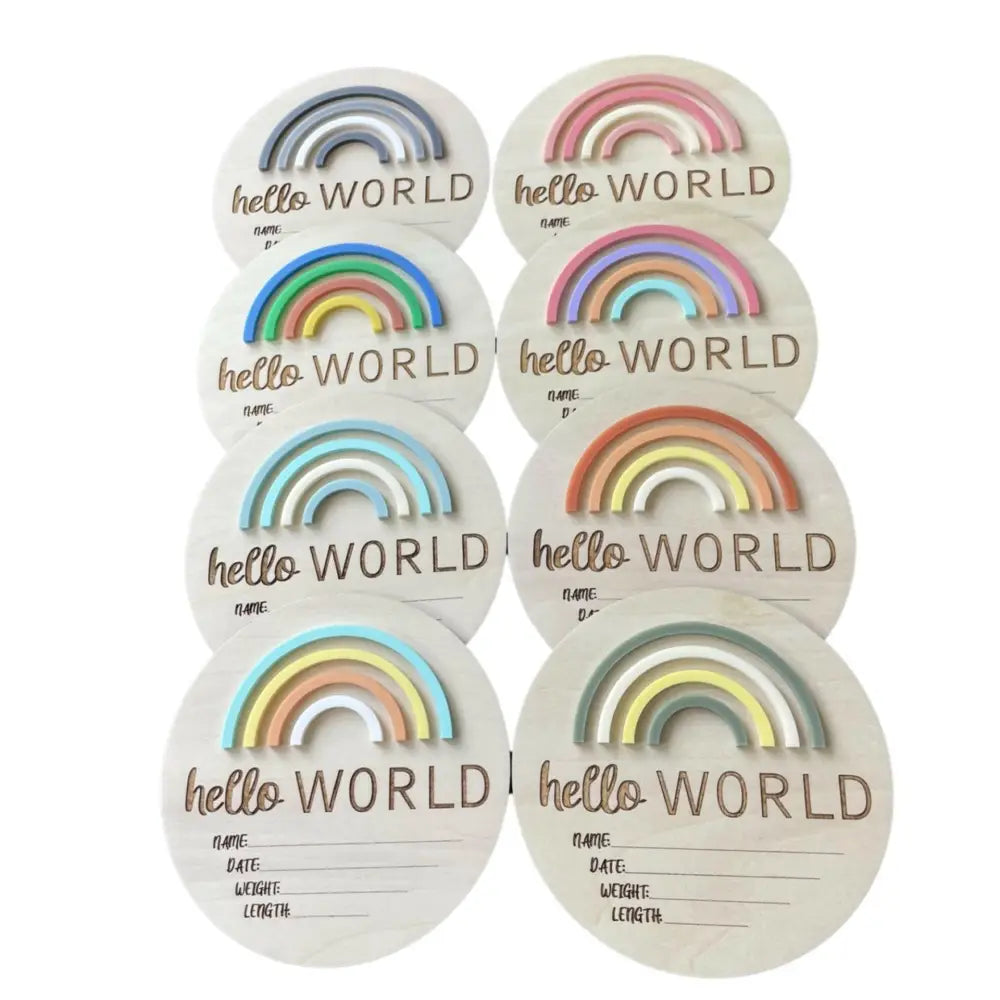 Hello World Rainbow Pretty Pinks - Timber Tinkers