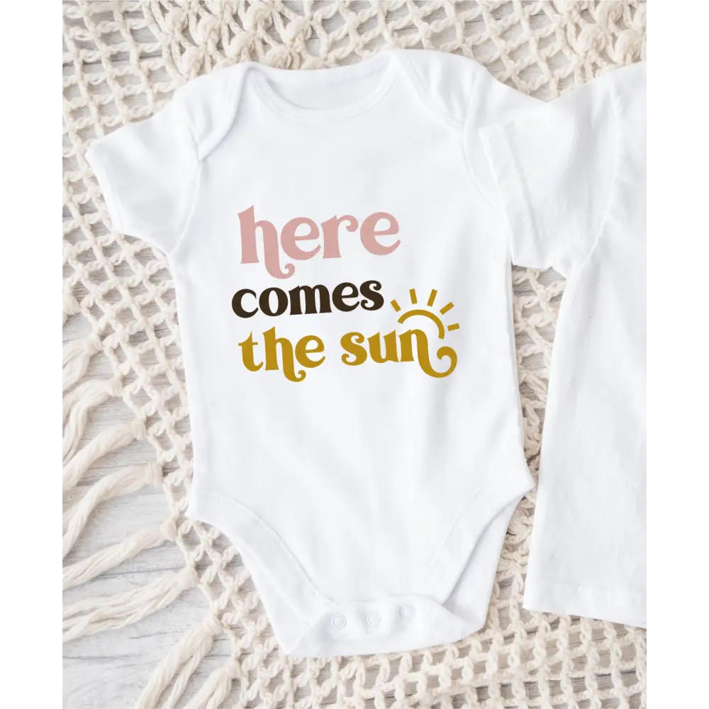 here comes the sun onesie - Timber Tinkers