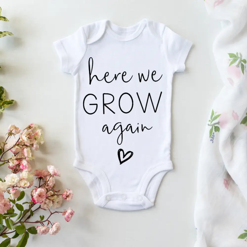 Here we Grow Again Onesie - Timber Tinkers