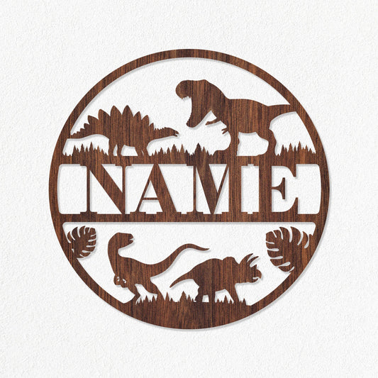 Dino Name Sign
