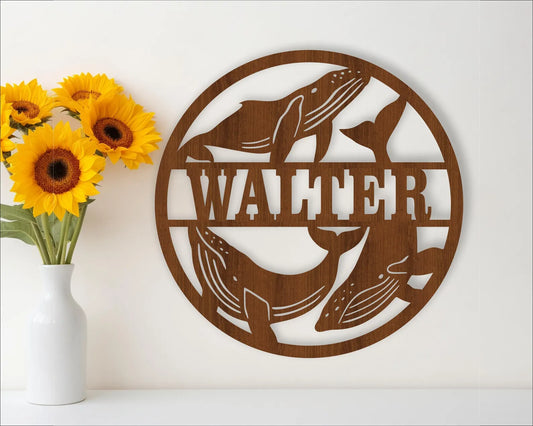 Whales Name Sign