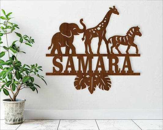 Safari Name Sign