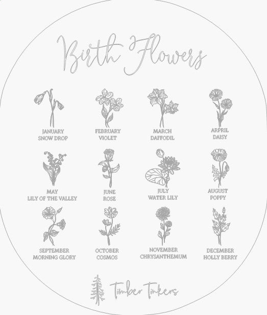 Personalised Growth Chart - Birth Flower