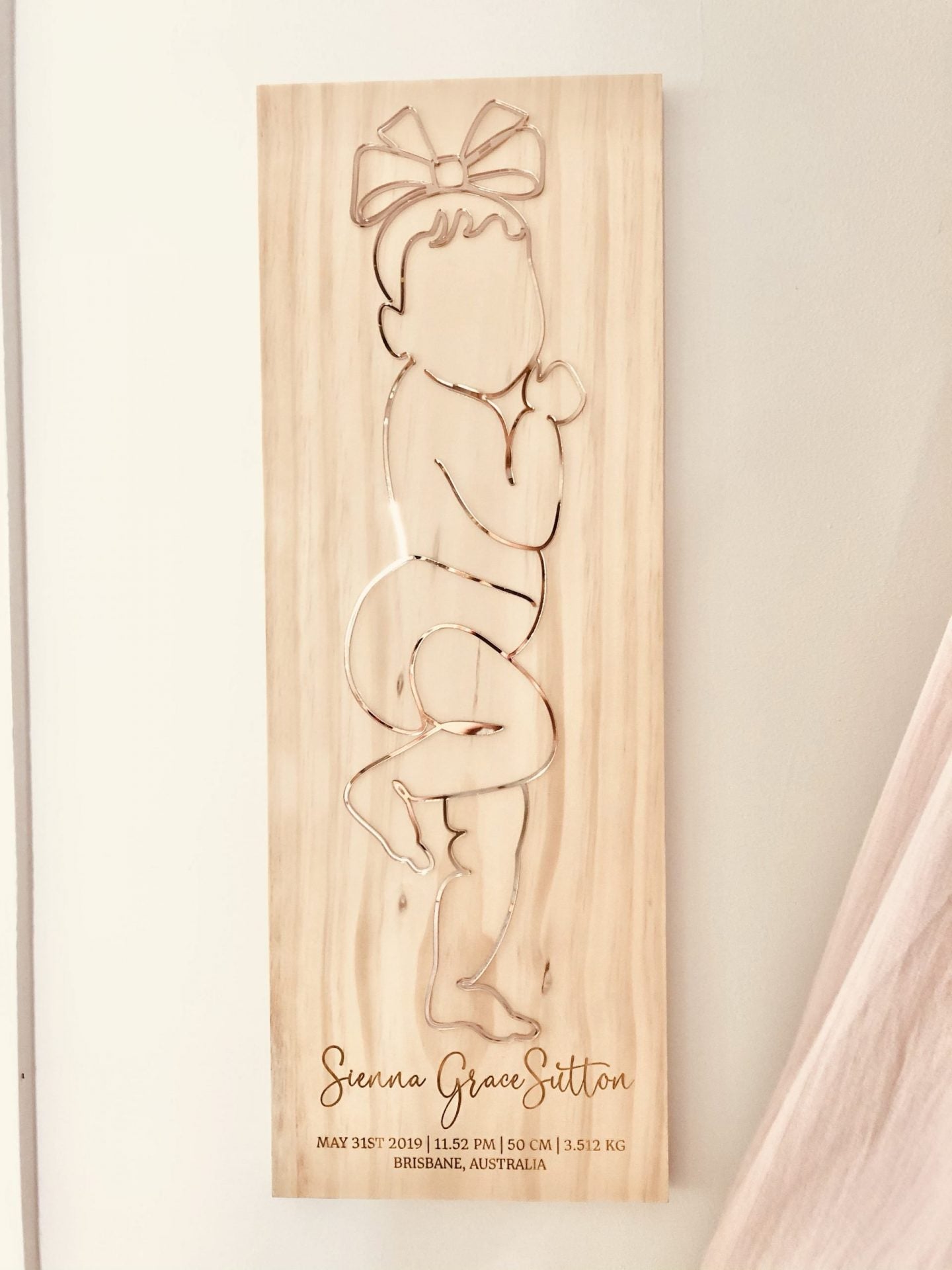 Personalised Birth Plaque – Timber Tinkers