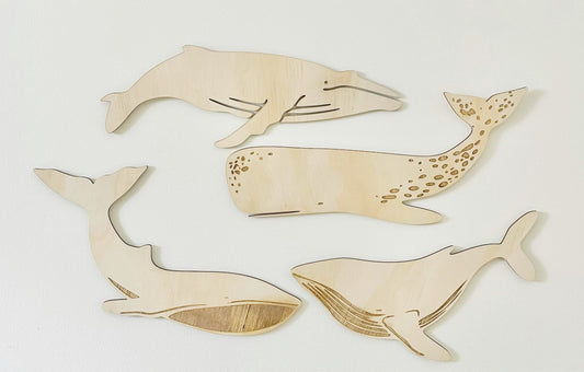 Large Whale Decals