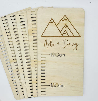 Personalised Growth Chart - Mountains