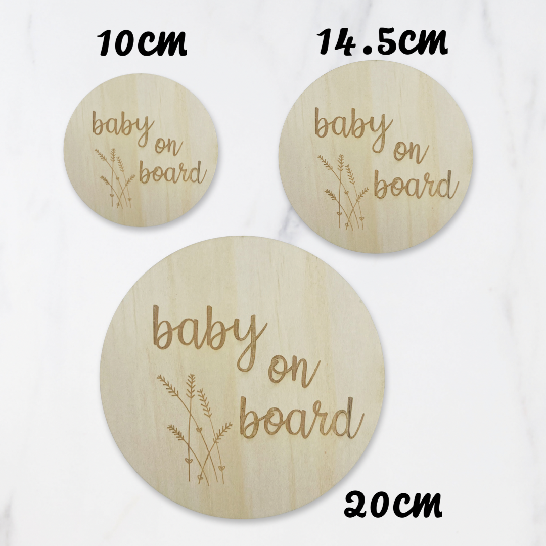 Baby on Board Botanical - Timber Tinkers