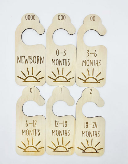 Nursery Wardrobe Dividers - Sun