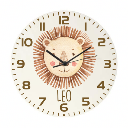 Personalised Clock - Lion