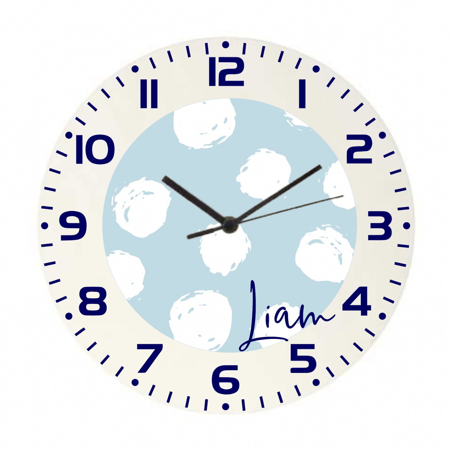 Personalised Clock - Blue