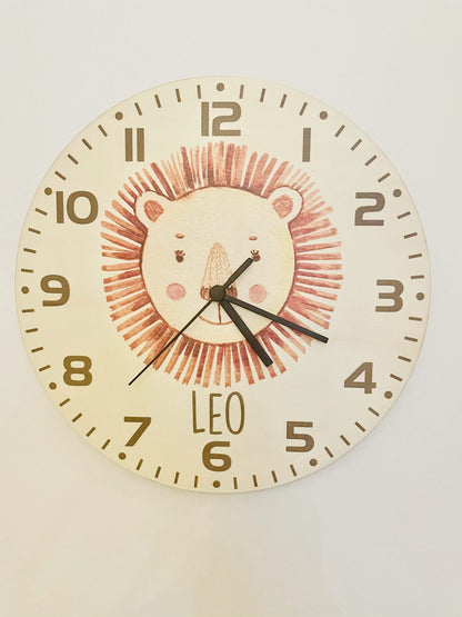 Personalised Clock - Lion