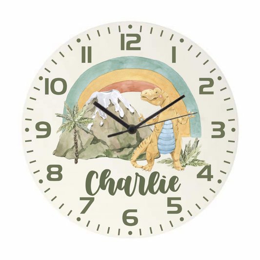 Personalised Clock - Dino