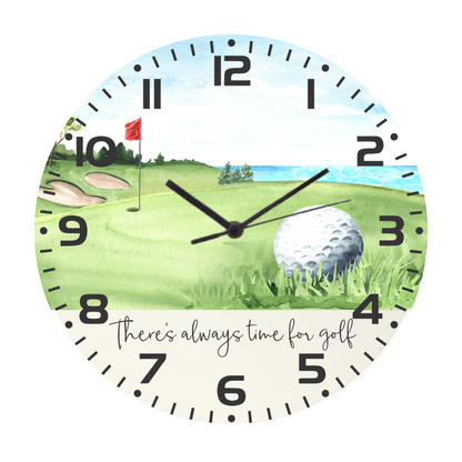 Personalised Clock - There's always time for golf