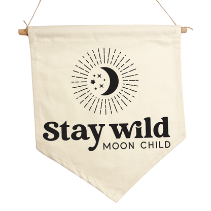Stay Wild Moon Child Flag
