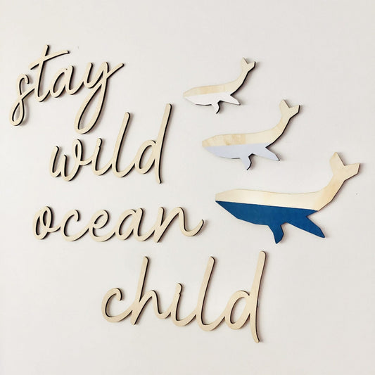 stay wild ocean child wall plaque