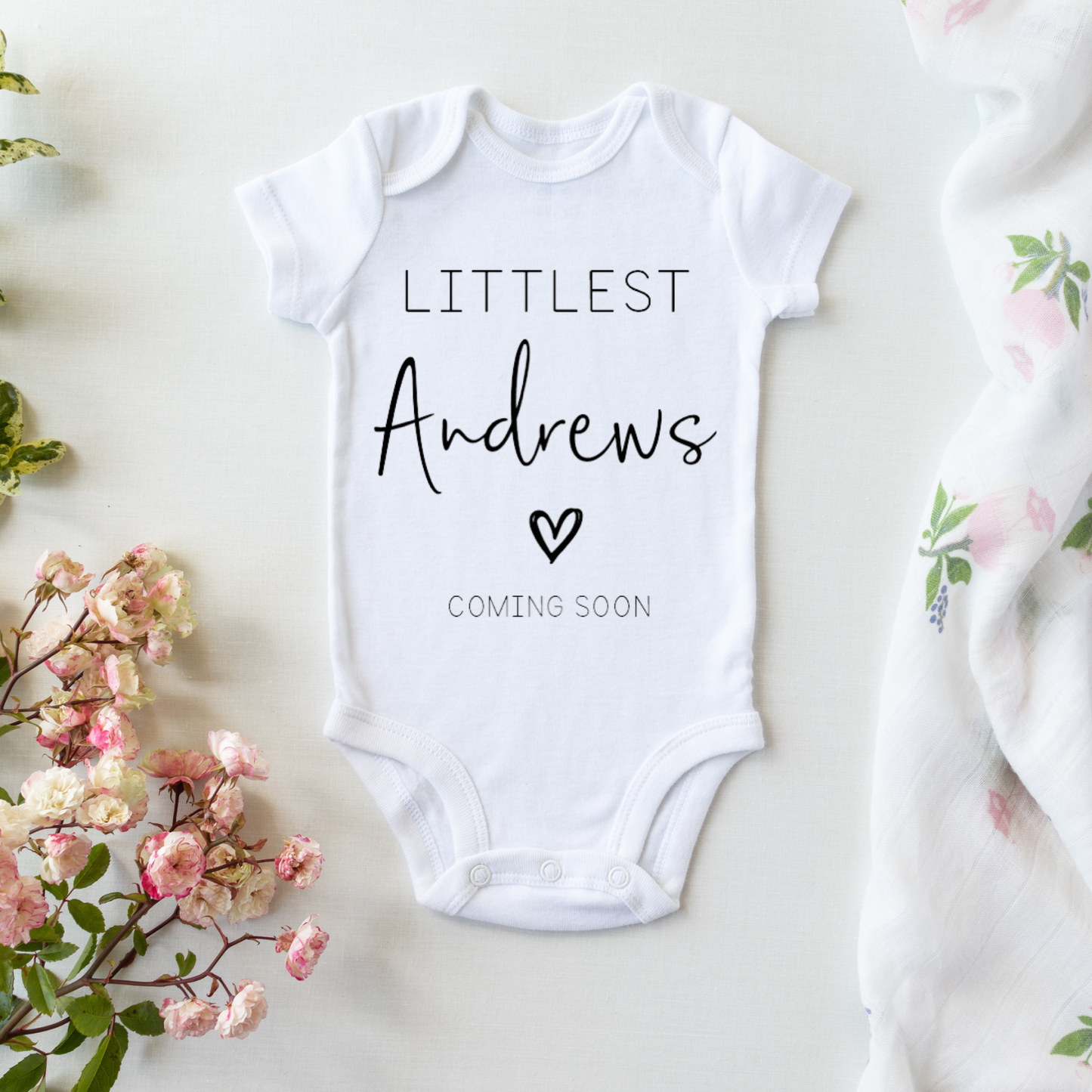 Personalised Littlest.. Coming Soon Onesie