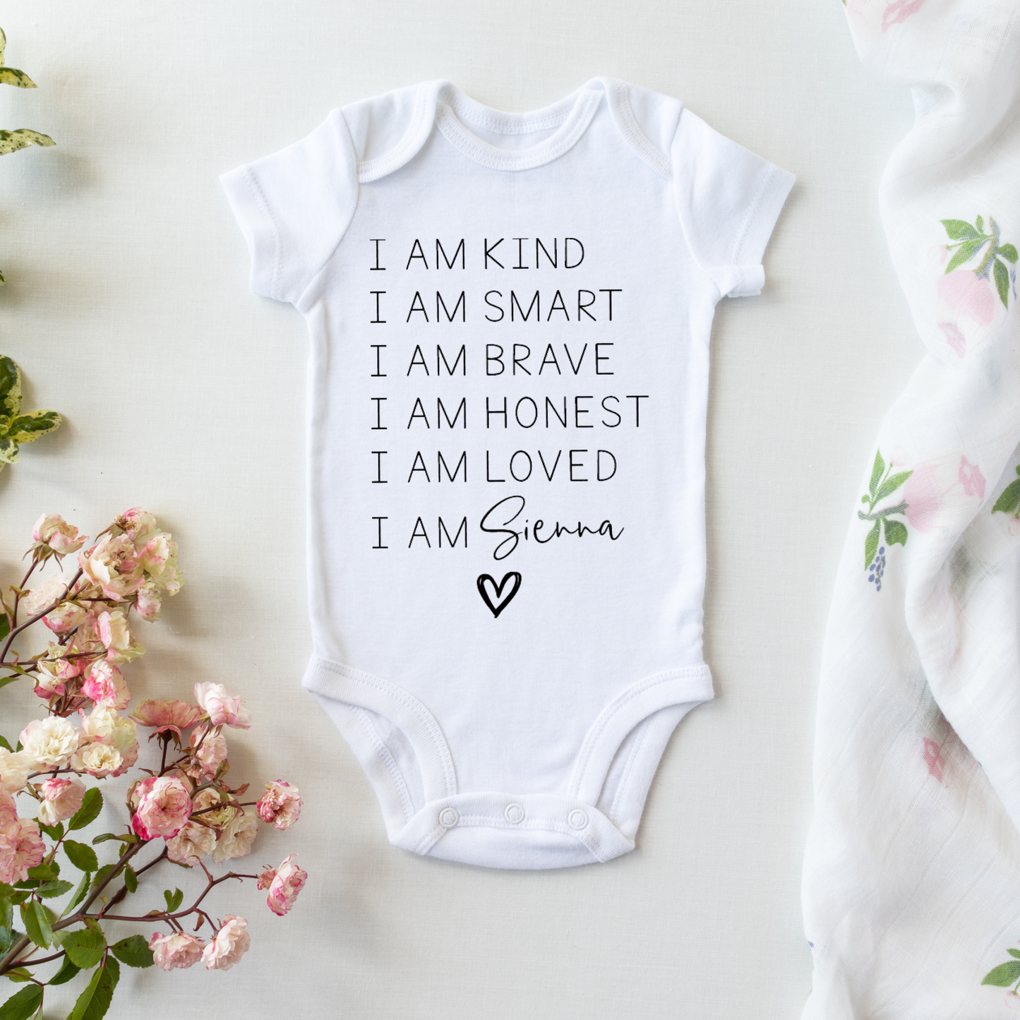 Personalised Affirmation Baby Onesie