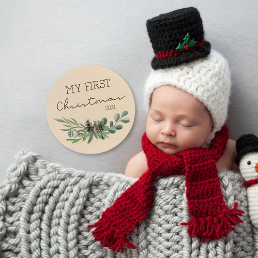 My First Christmas Plaque - Wreath