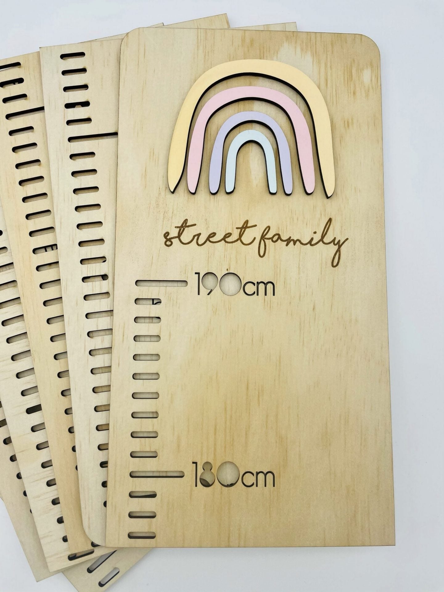 Personalised Growth Chart - 3D Rainbow