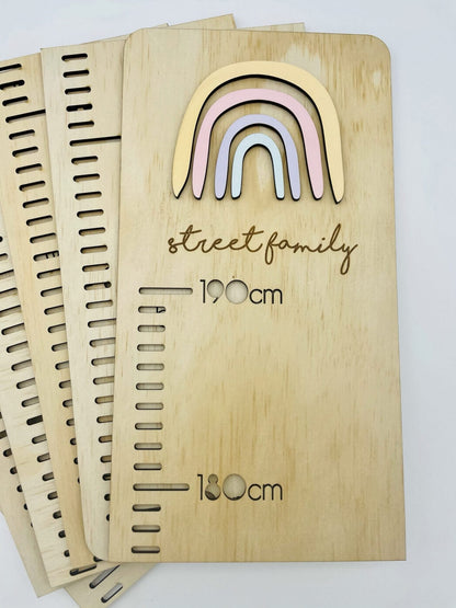 Personalised Growth Chart - 3D Rainbow