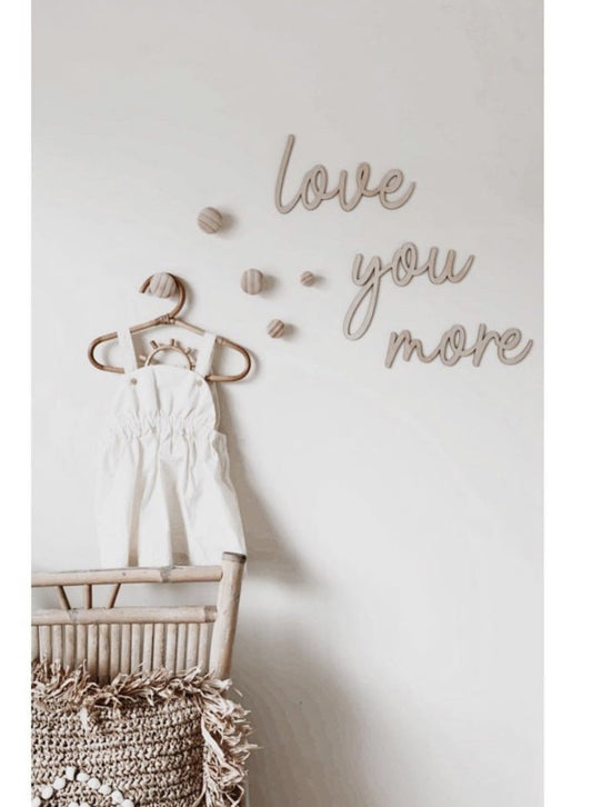 love you more wall plaque