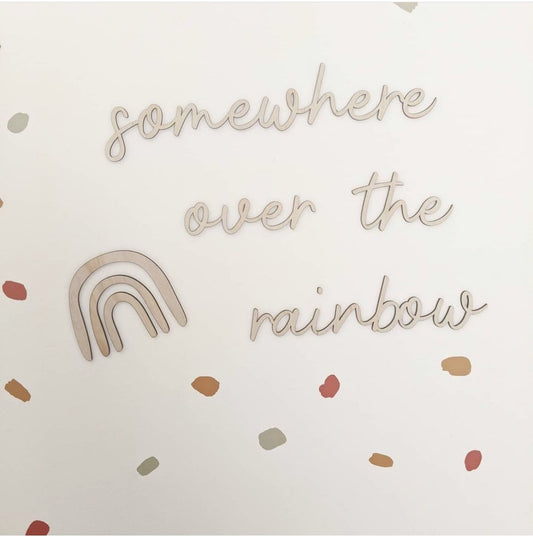 somewhere over the rainbow wall plaque