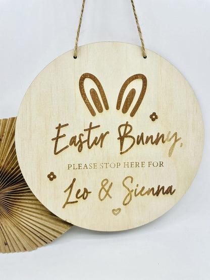 Easter Bunny Please Stop Here Sign