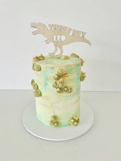 THREE REX TREX Cake Topper