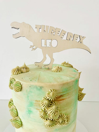 THREE REX TREX Cake Topper