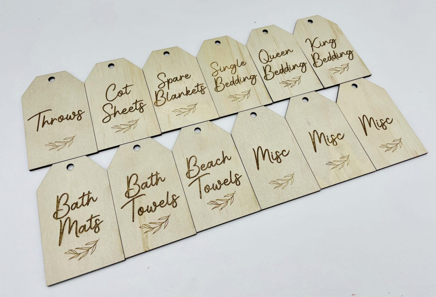 Linen Storage Labels Set of 12