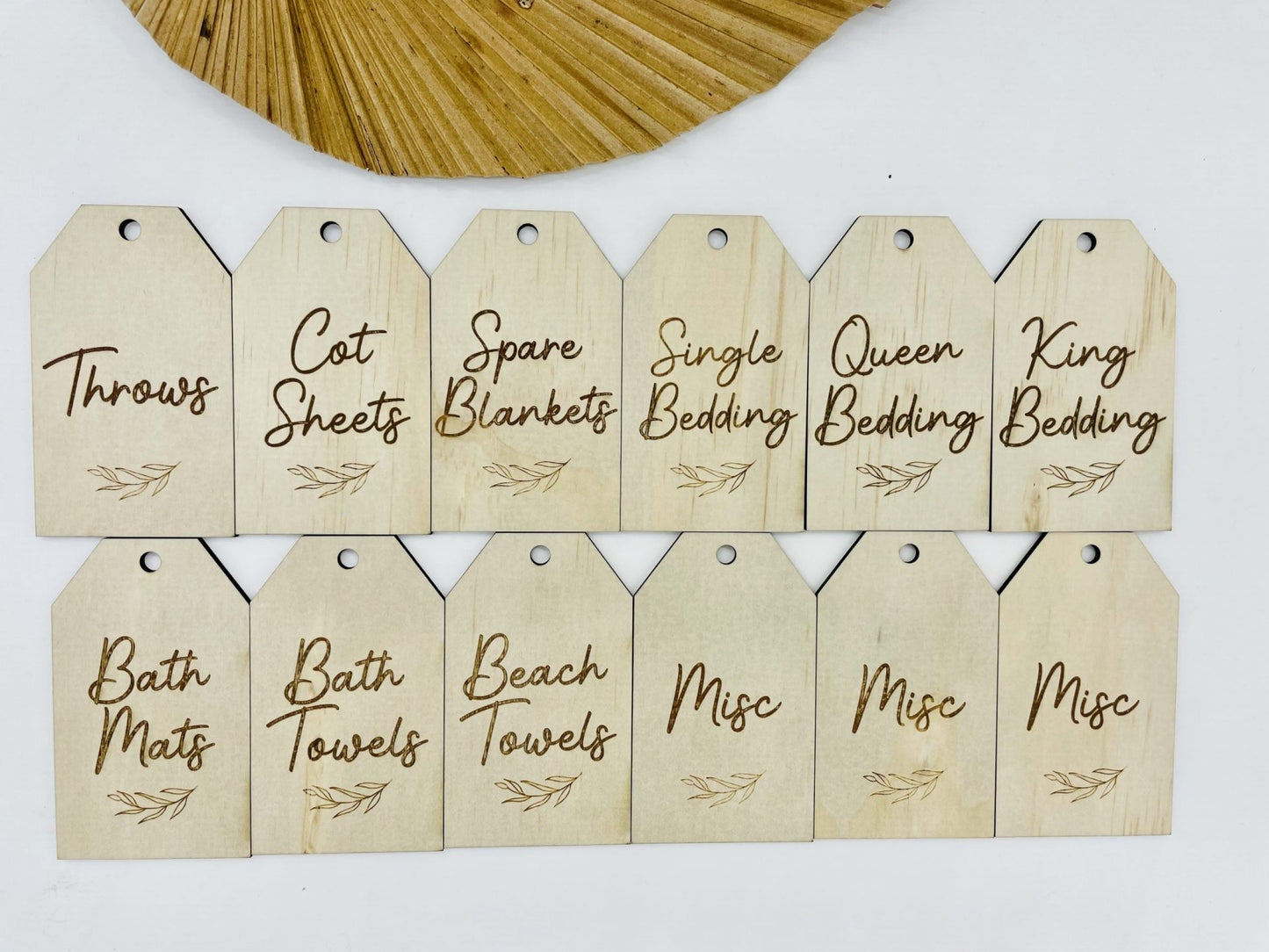 Linen Storage Labels Set of 12