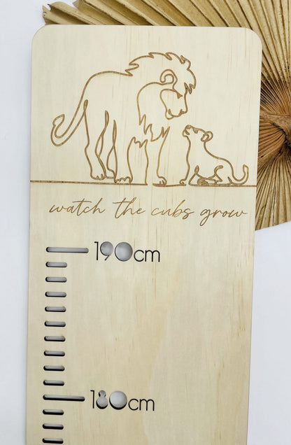 Personalised Growth Chart - Lion Cub