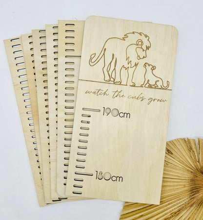 Personalised Growth Chart - Lion Cub