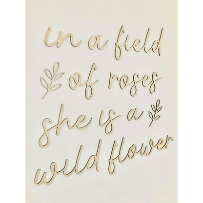 in a field of roses she is a wildflower wall plaque