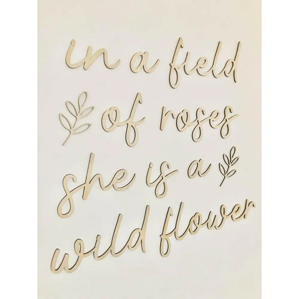 in a field of roses she is a wildflower wall plaque LARGE