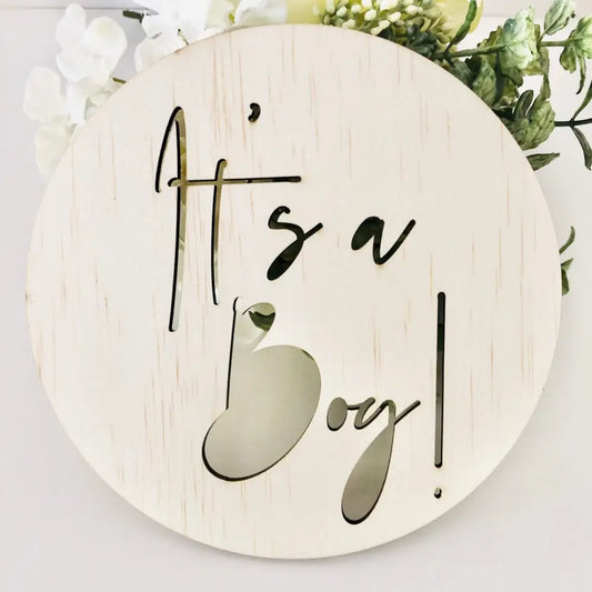 It's a boy Scandi Birth Announcement - Timber Tinkers