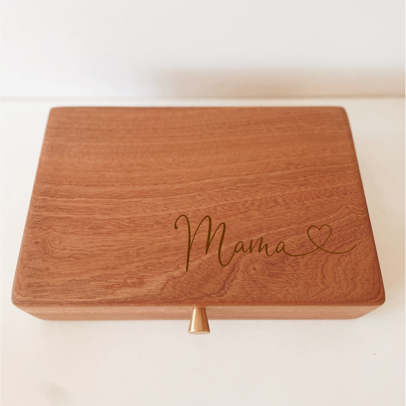 Personalised Wooden Jewellery Box - Heart