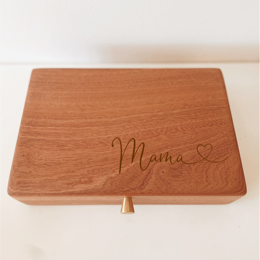 Personalised Wooden Jewellery Box - Heart - Timber Tinkers