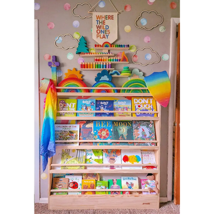 JOYKIDS Front Facing Bookshelf with 5 Tier - SolidWood - Timber Tinkers