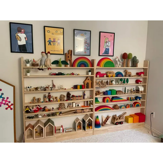 JOYKIDS Slim-Line Toy Shelf with 7-tier (Adjustable) - SolidWood - Timber Tinkers