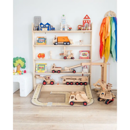 JOYKIDS Slim-Line Toy Shelf with 7-tier (Adjustable) - SolidWood - Timber Tinkers