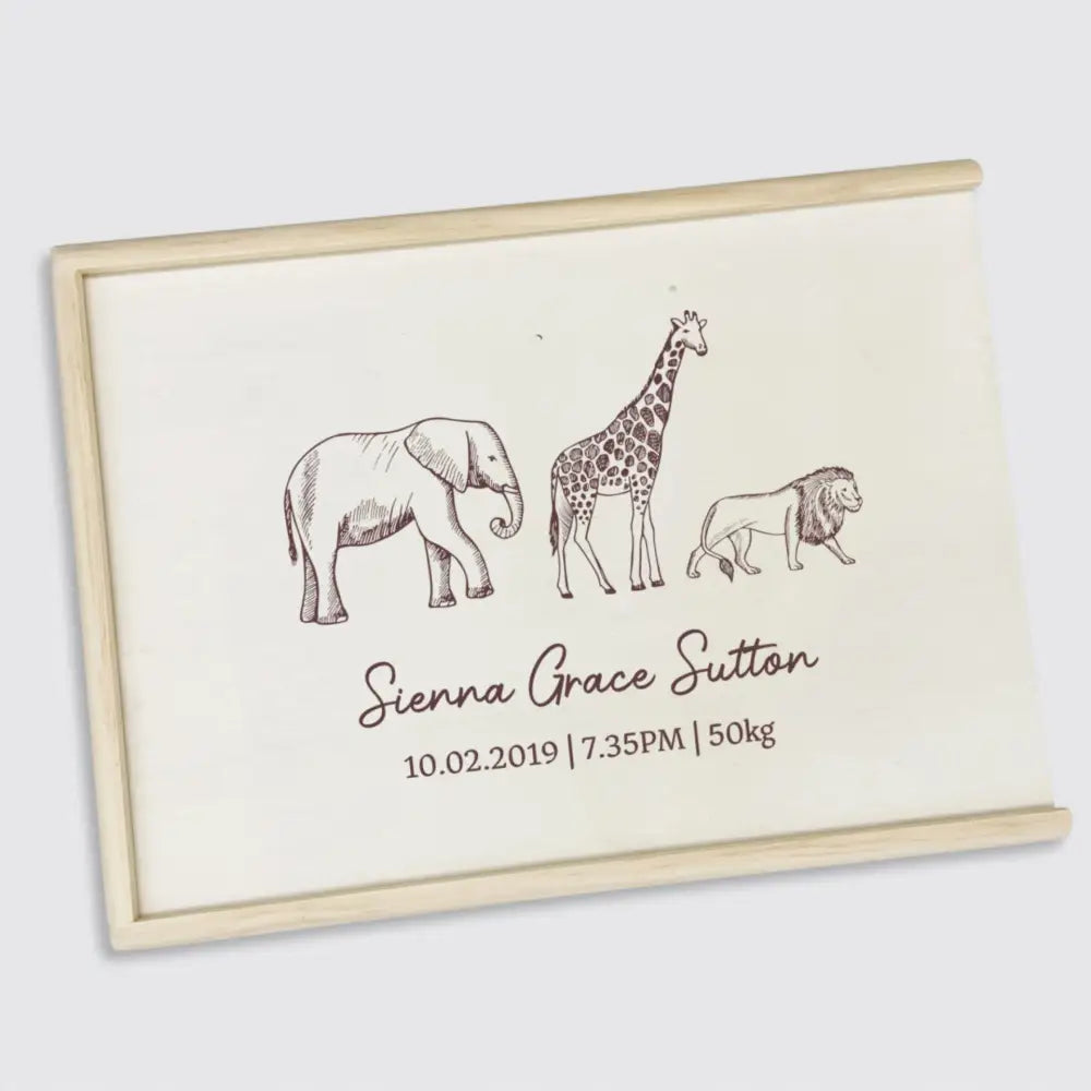 Keepsake Box - Safari Animals