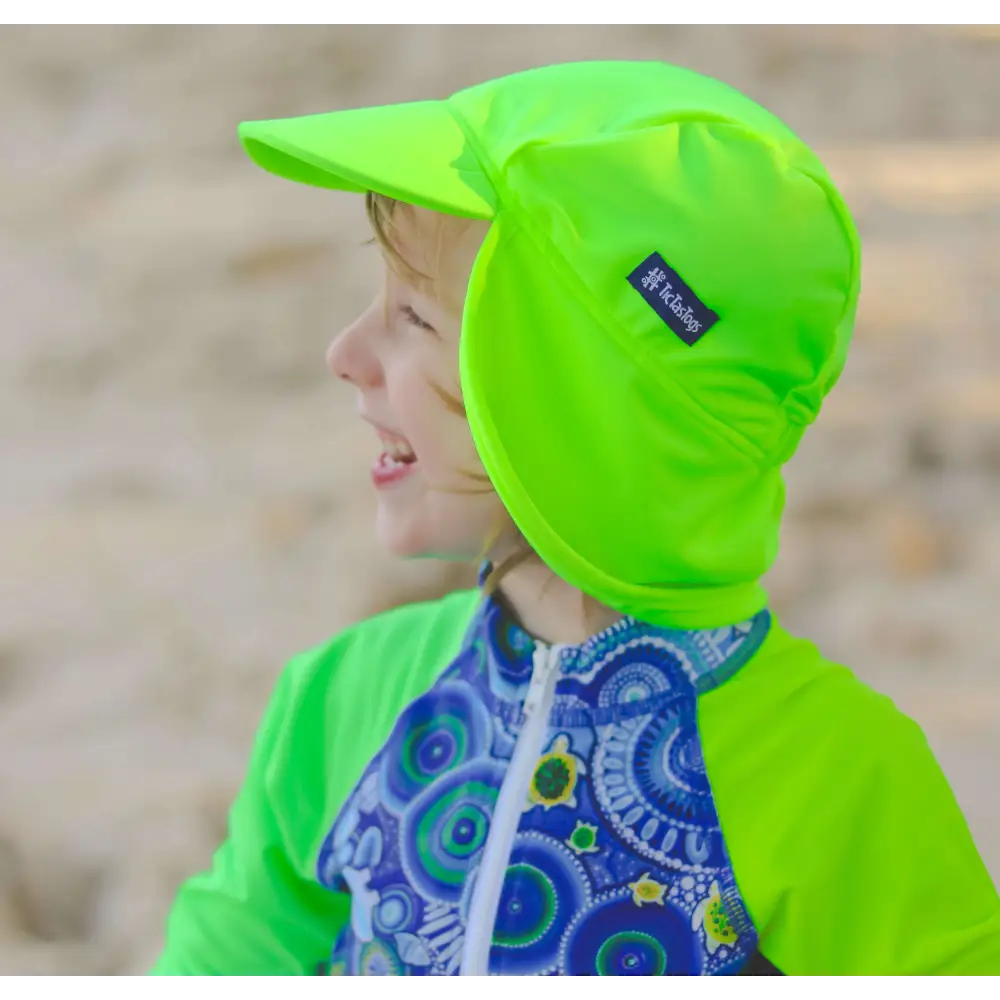 Kids Bright Neon Sun Hat | Orange | Yellow