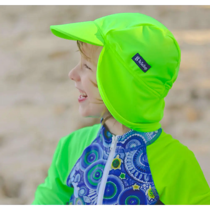 Kids Bright Neon Sun Hat | Orange | Yellow