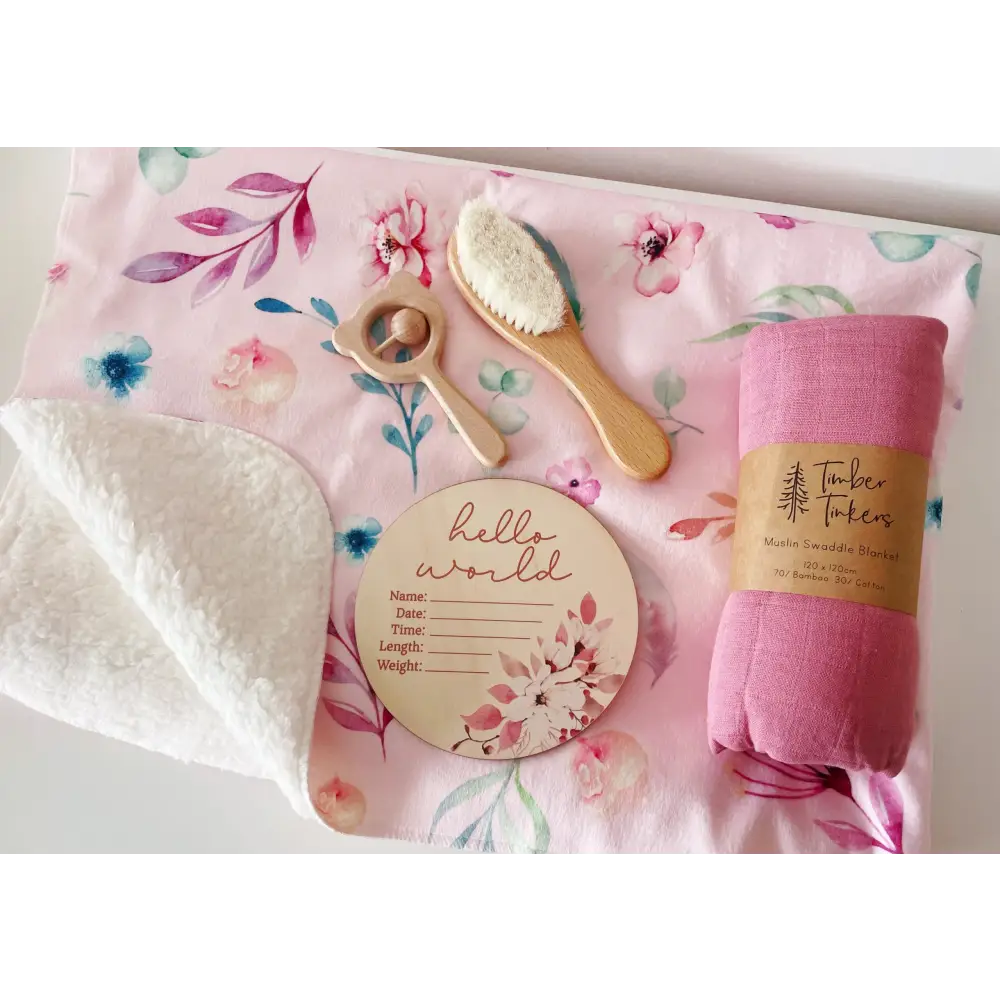 Large Baby Gift Box - Pink Floral