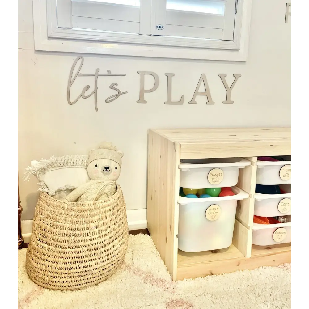 let’s PLAY wall plaque