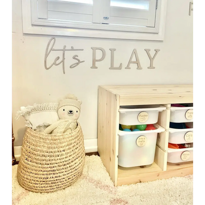 let's PLAY wall plaque - Timber Tinkers