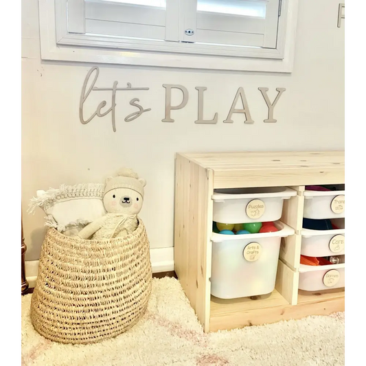 let’s PLAY wall plaque